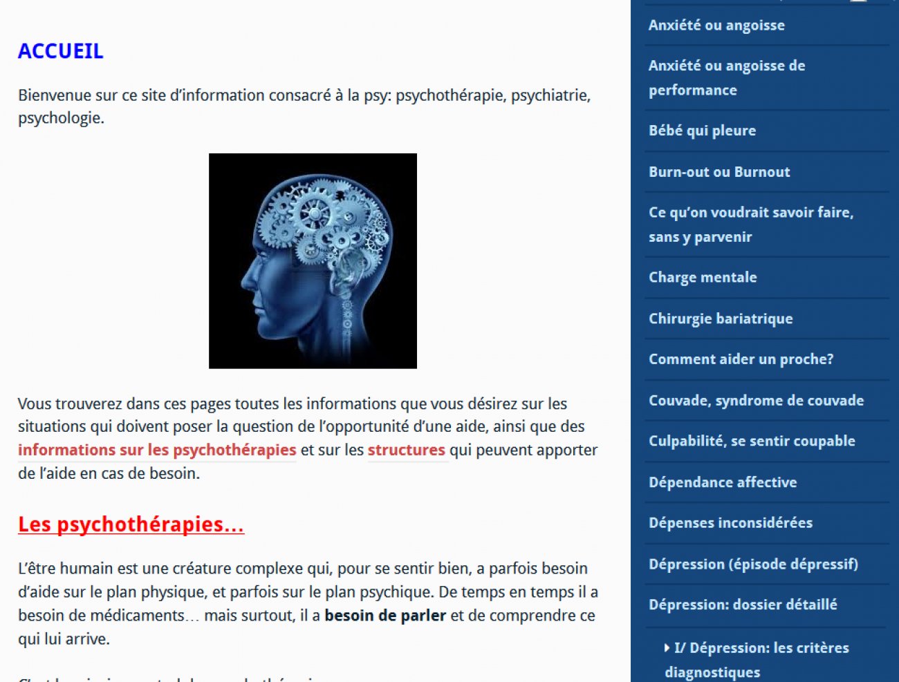 Visitez Site d'information sur la santé mentale