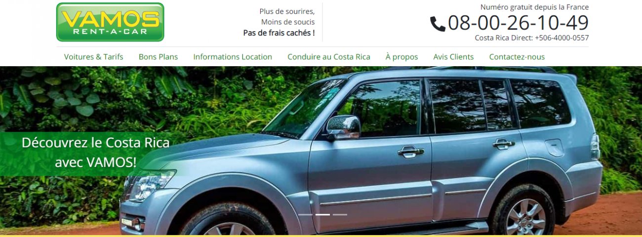 Visitez Vamos Rent-A-Car : Location de Voitures au Costa Rica 
