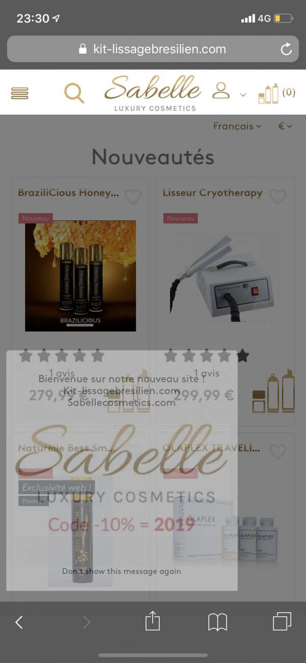 Visitez Sabelle cosmetics spécialisé en lissage brésilien 