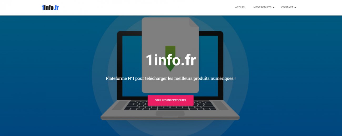 Visitez 1info : Plateforme de Produits Numériques