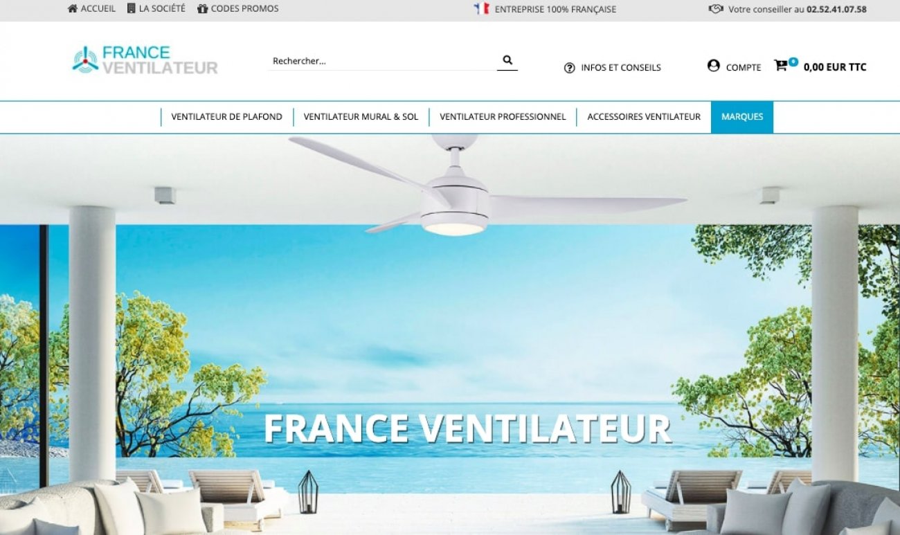 Visitez France-Ventilateur.FR : Boutique en ligne 100% française spécialiste des ventilateurs